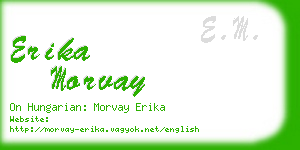 erika morvay business card